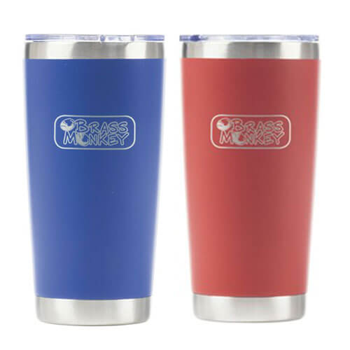 Brass Monkey Stainless Steel Push Lid Cup (590mL)