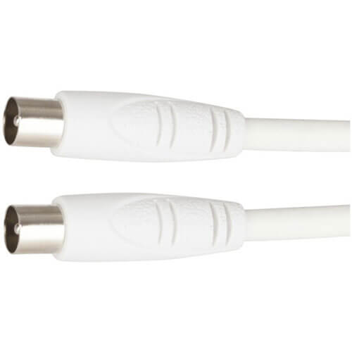 Cable coaxial tv blanco 1,5m