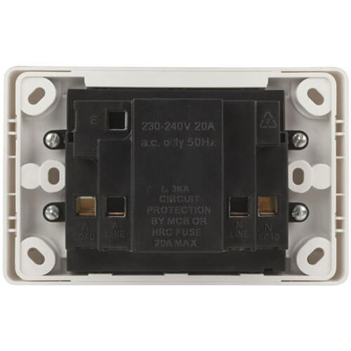 Powertech RCD Protected Double GPO Mains Socket 10A