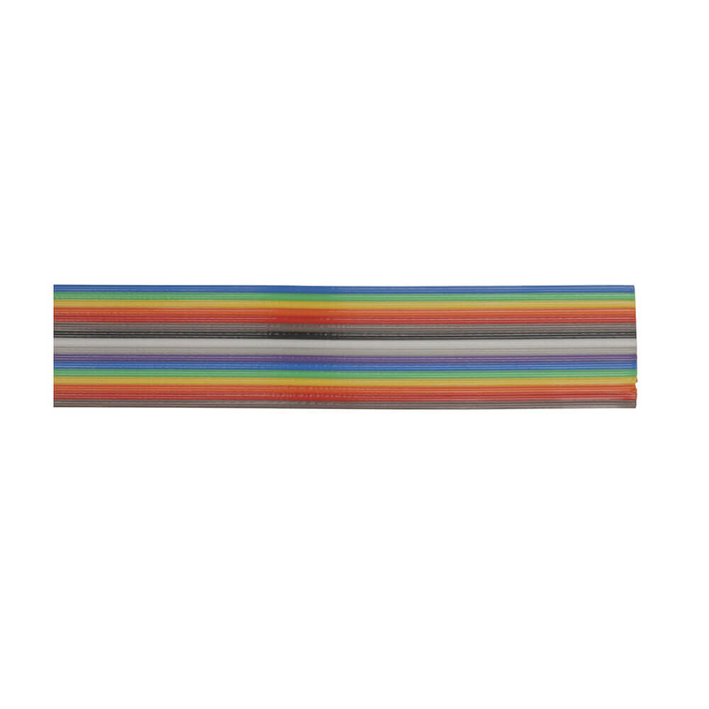 Colour Coded 16 Way IDC Rainbow Cable 30m