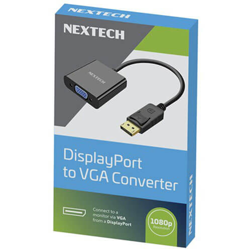Nextec DisplayPort - VGA コンバーター 1080p