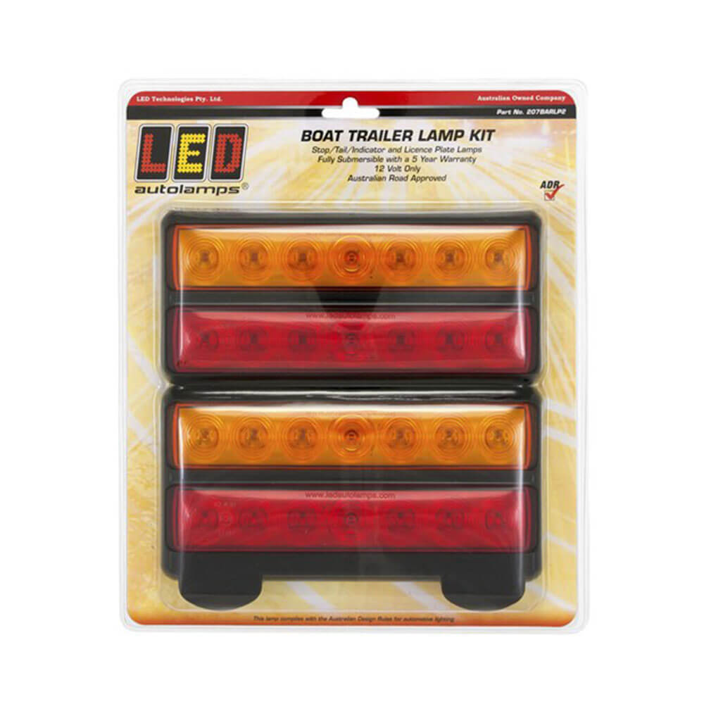 LED-Autolampen-Anhänger-LED-Licht-Kombi-Set, 2 Stück (200 x 92 mm)