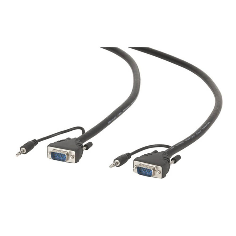 Cable de monitor VGA con conector de audio de 3,5 mm de 1,8 m