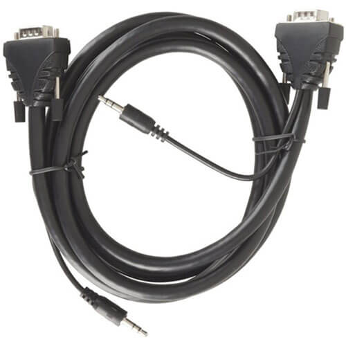 Cable de monitor VGA con conector de audio de 3,5 mm de 1,8 m