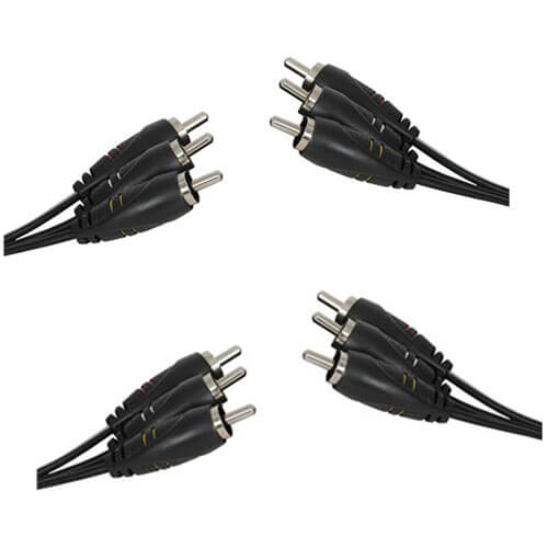 3 connettori RCA per collegare il cavo di collegamento audiovisivo