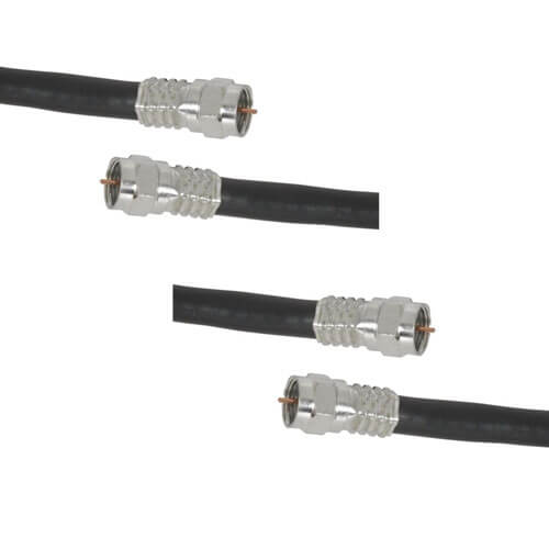 Cable de blindaje cuádruple rg6 de alta calidad (negro)