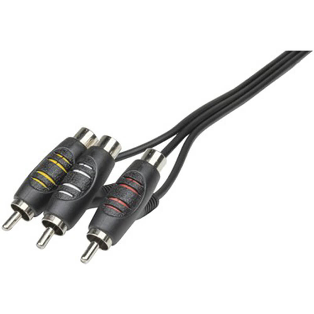 3 RCA-Piggyback-Stecker auf 3 RCA-Stecker Audiovisuelles Kabel 1,5 m