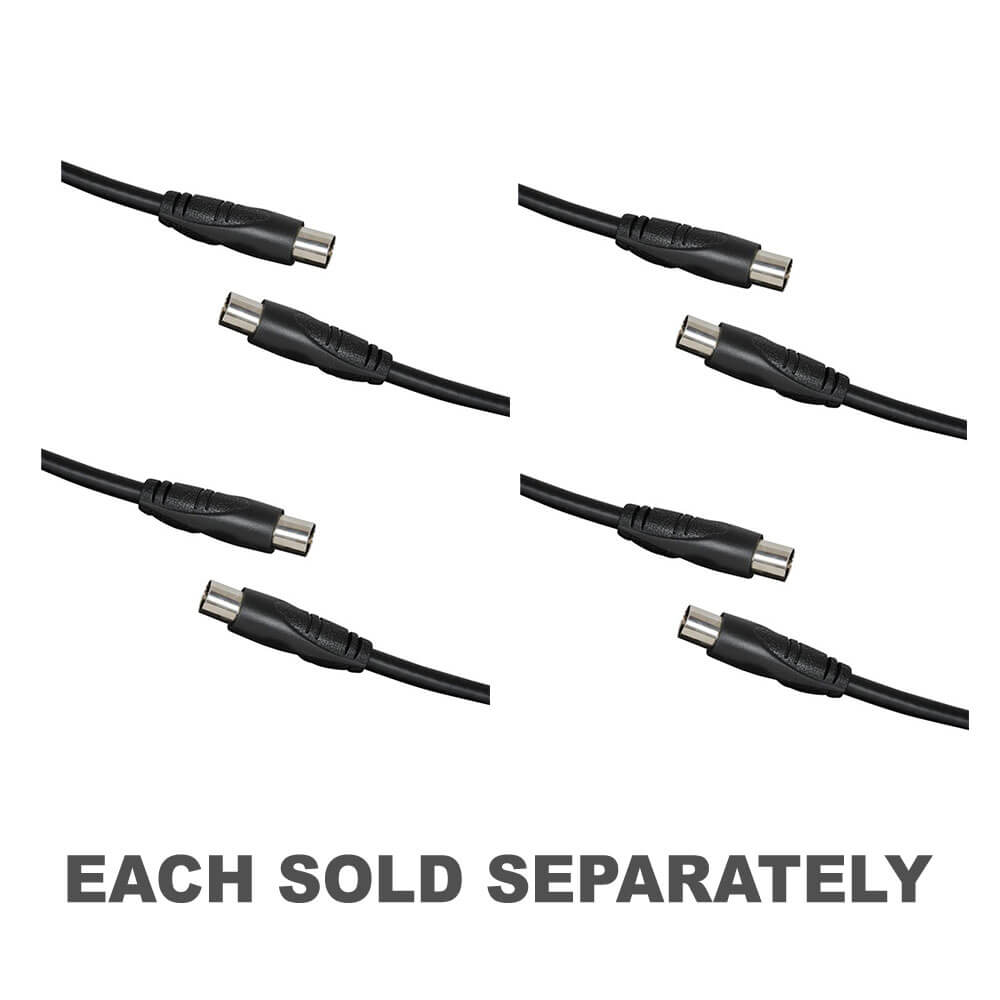 TV koaksial plugg til plugg kabel (svart)