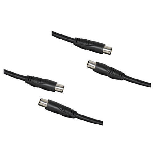 TV-Koaxial-Stecker-Stecker-Kabel (schwarz)