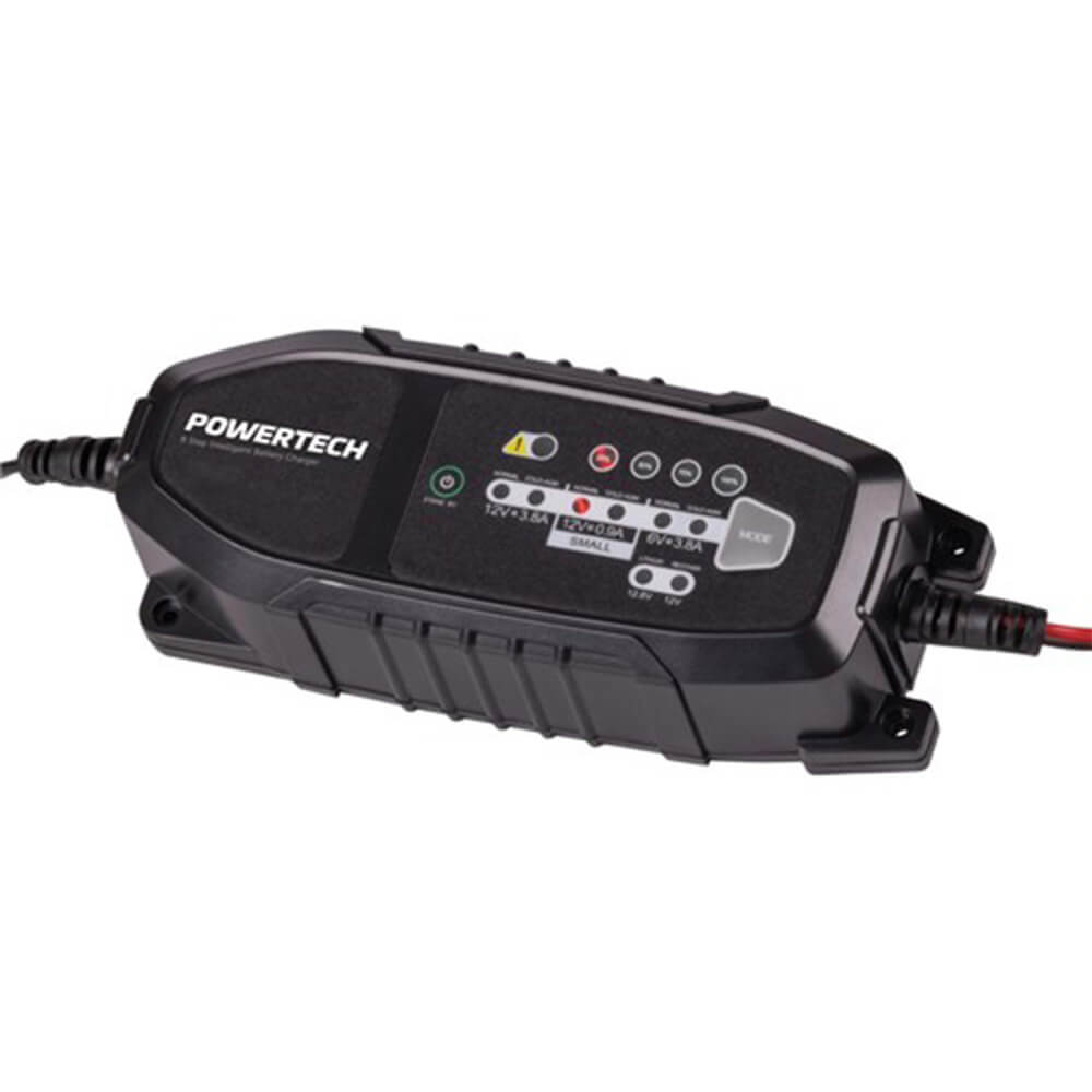 Powertech 8-Step Lead Acid & Lithium Battery Charger (3.8A)