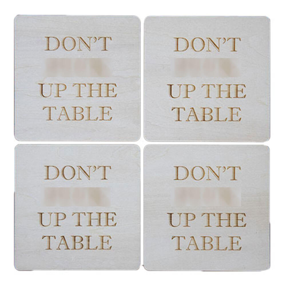 Journeyman Designs Don't F@#k Up the Table Coasters