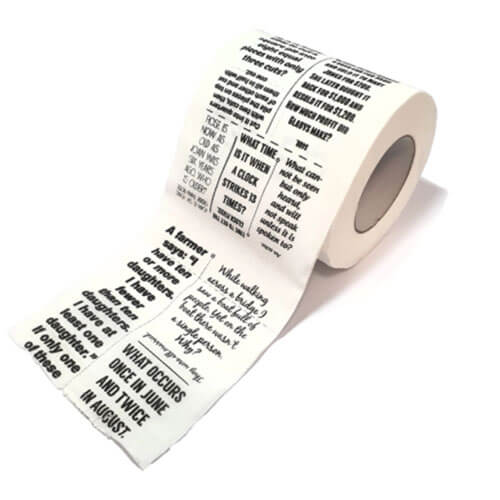Conundrums for the Khazi Loo Roll Toilet Paper Trivia Game