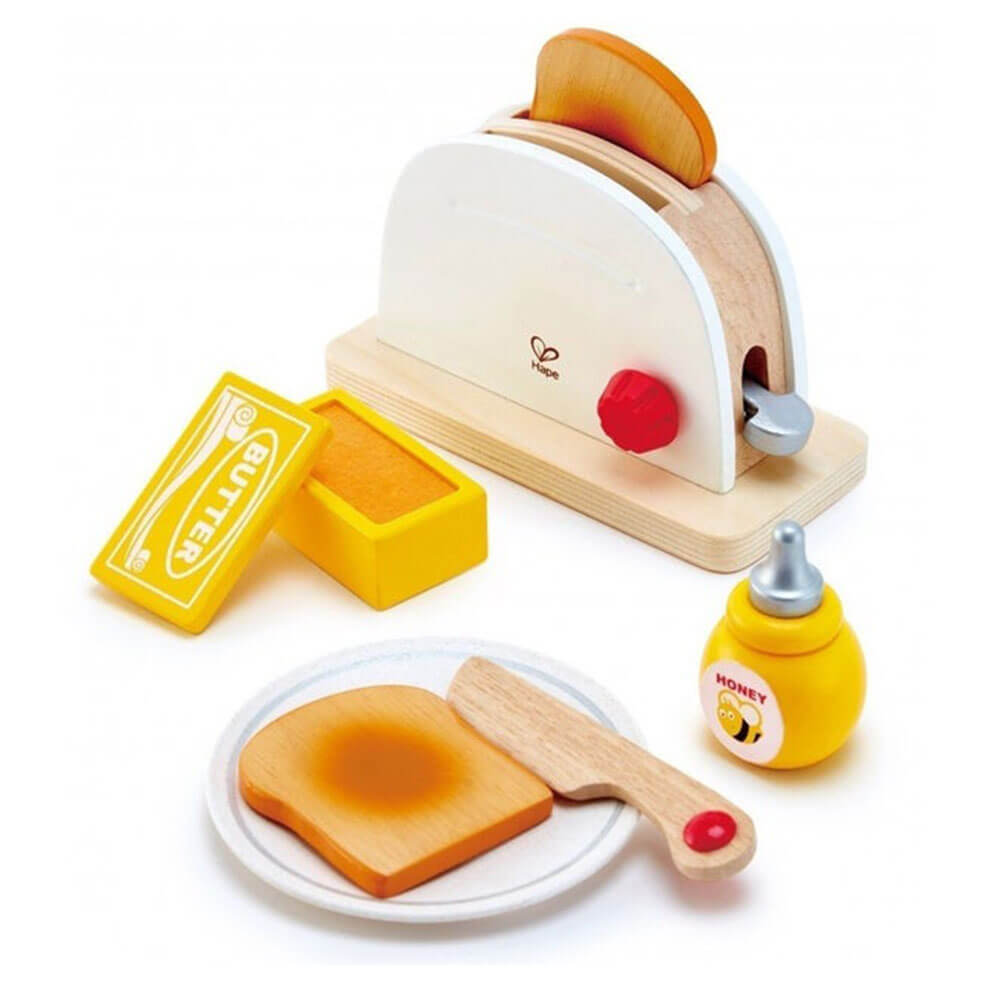 Hape Pop-up Toaster Set Pretend Play Wooden Toy