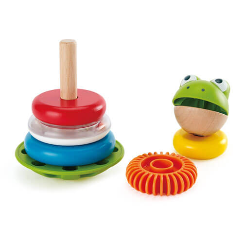 Hape Mr. Frog Stacking Rings Toddler Activity Toy
