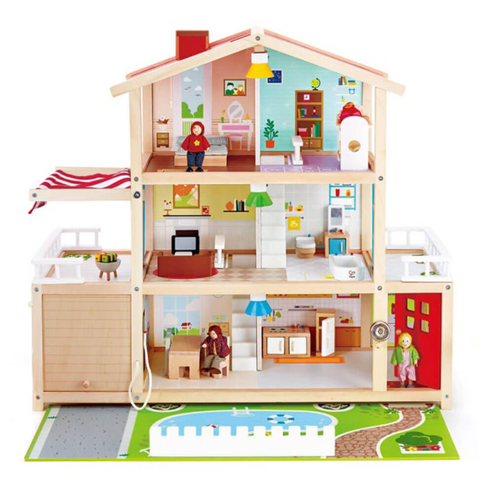 Hape Doll Family Mansion Activity Wooden Toy