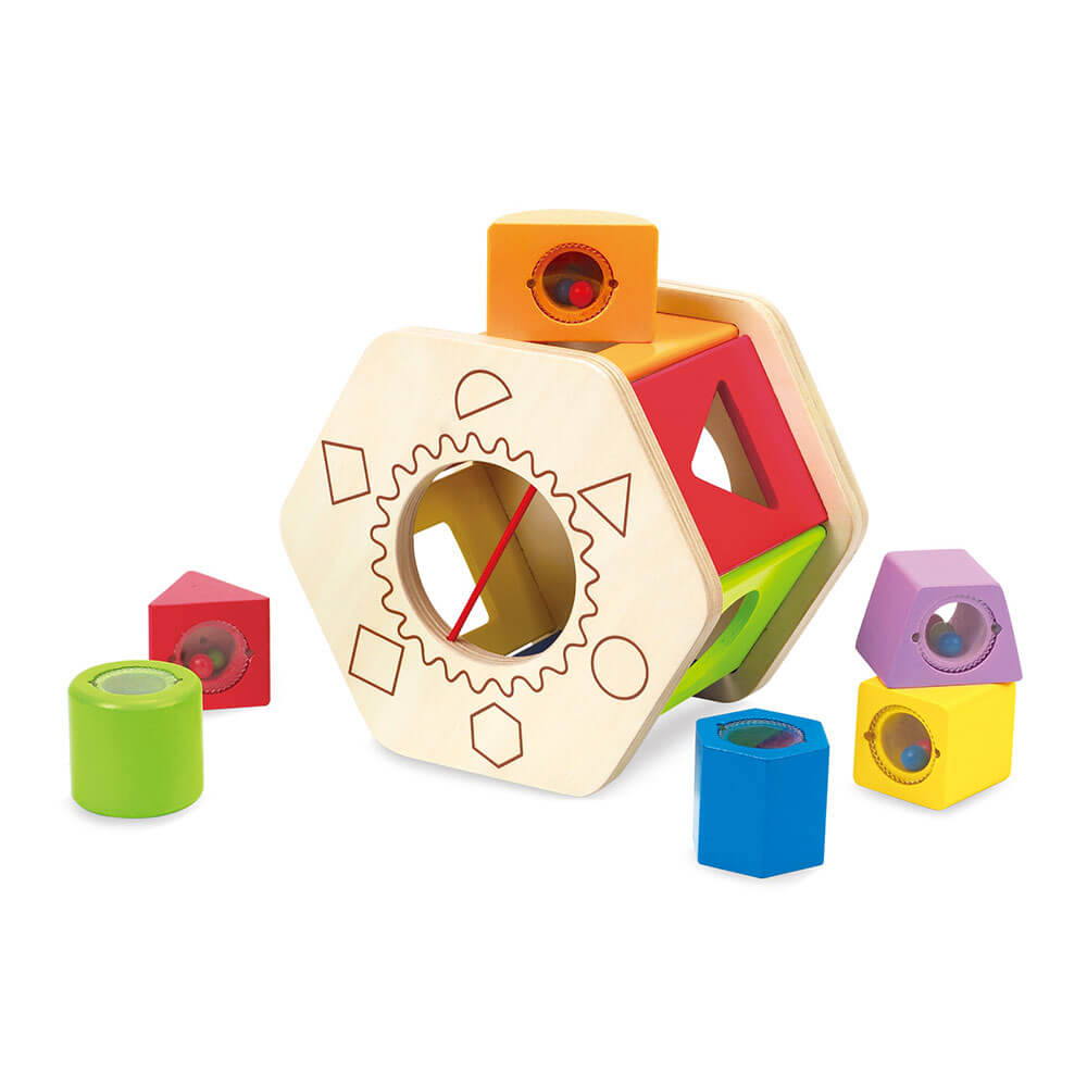 Hape Shake and Match Shape Sorter Wooden Toy