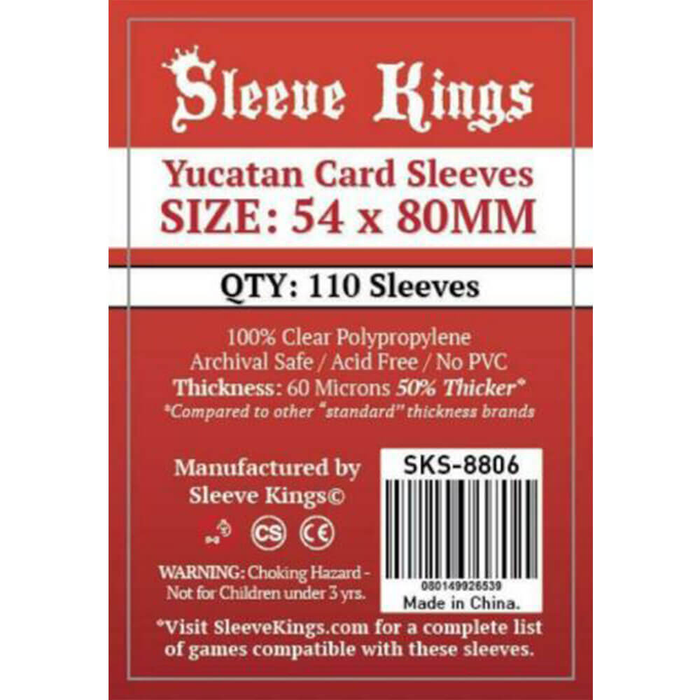 Board Game Sleeves 54mm x 80mm Yucatan (110 Per Pack)