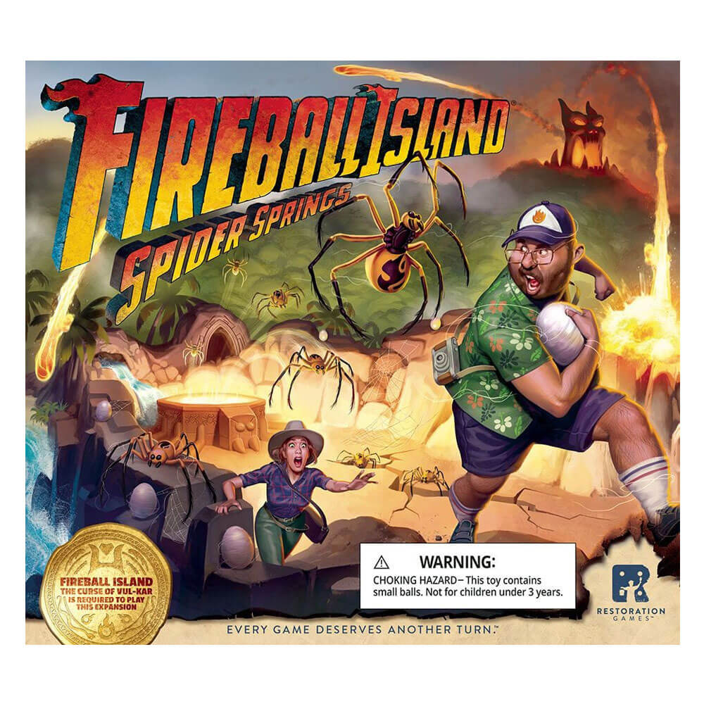 Fireball Island the Curse of VulKar Spider Spring Board Game