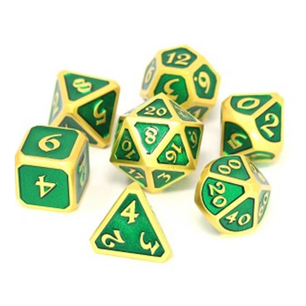 Dice Metal Set Polyhedral Mythica