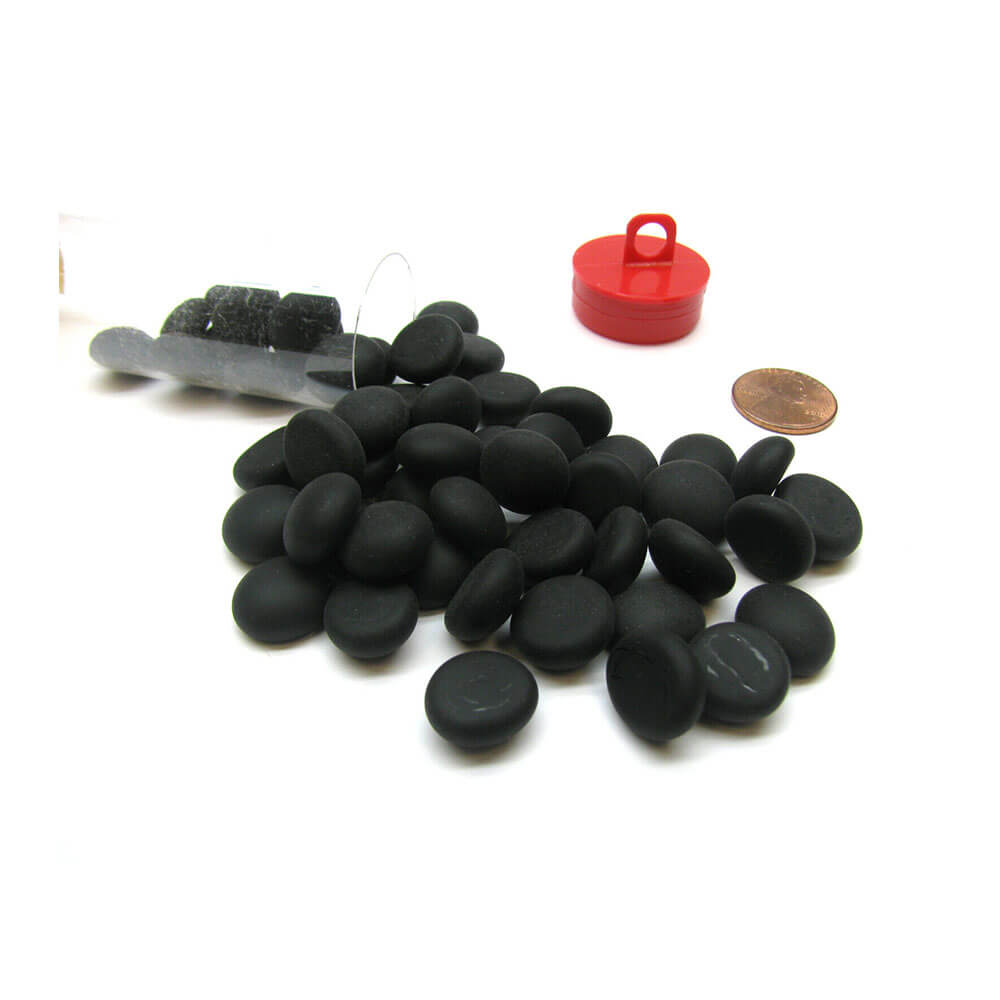 Gaming Stones Black Opal Frosted Glass Stones 4" Tube