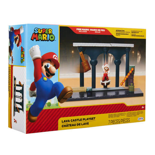World of Nintendo 2.5" Lava Castle Playset Figures