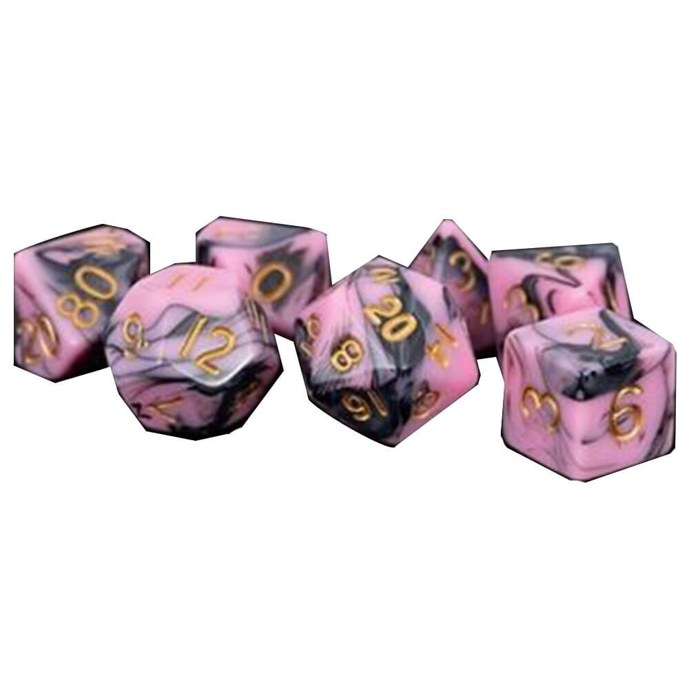 MDG Acrylic Dice Set (with Gold Numbers)