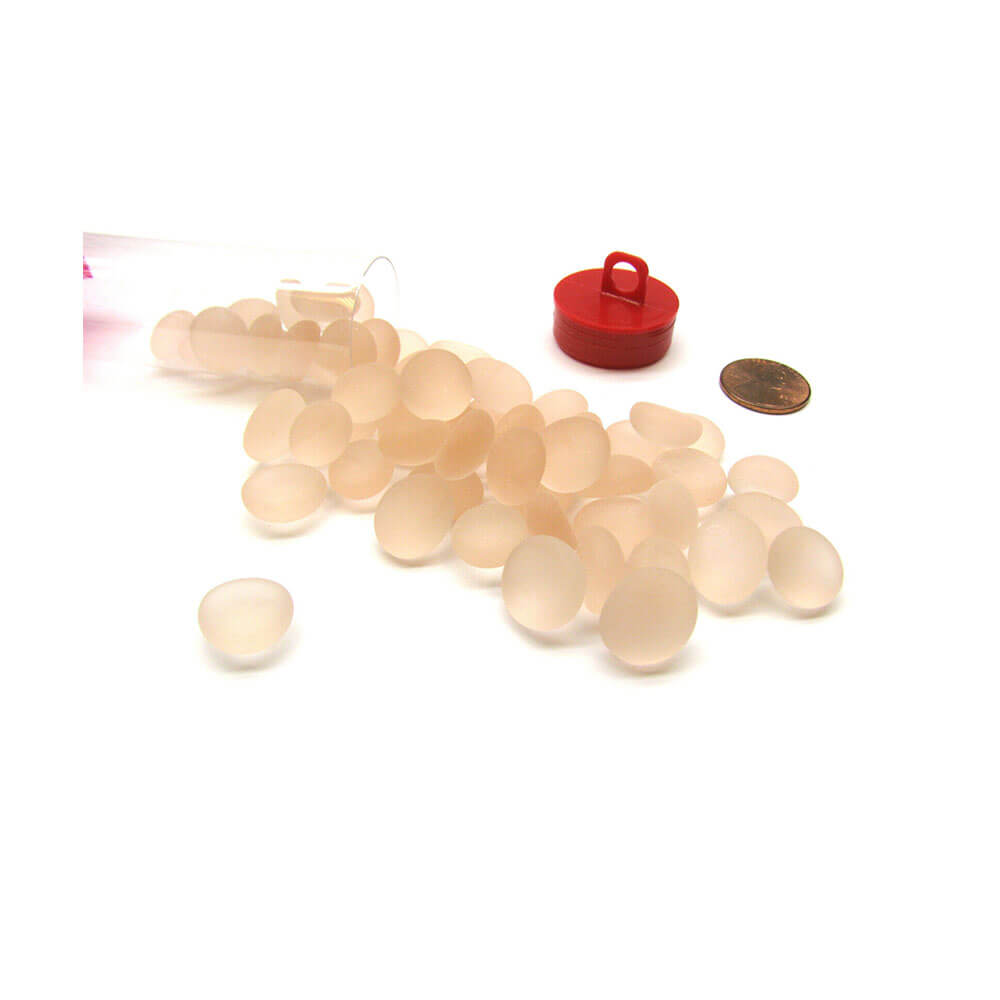 Gaming Stones Crystal Pink Frosted Glass Stones 4" Tube