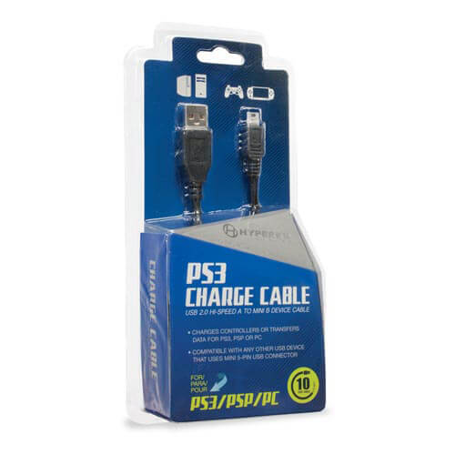 PS3/ PSP/ PC Hyperkin USB Charge Cable (10Ft)