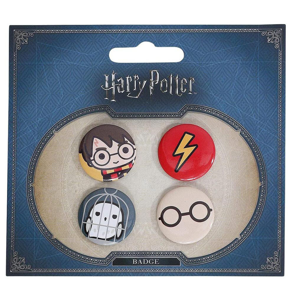 Harry Potter Chibi Button Badge Set 1 Harry/Hedwig