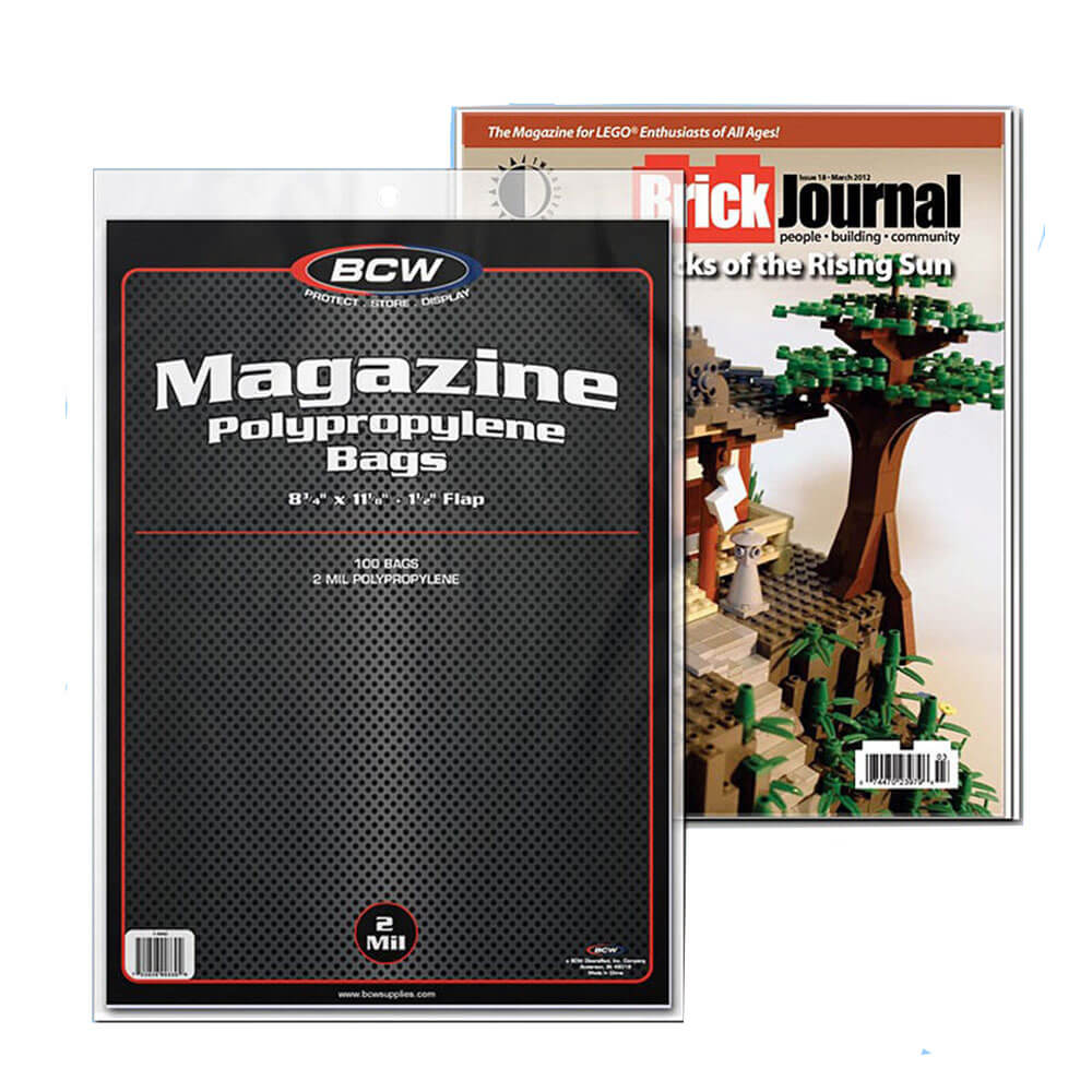 BCW Magazine Bags Resealable (8" 3/4 x 11"/100's)