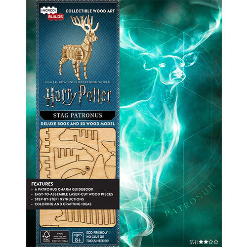 Incredibuilds HP Harrys Patronus 3D Wood Model & Book