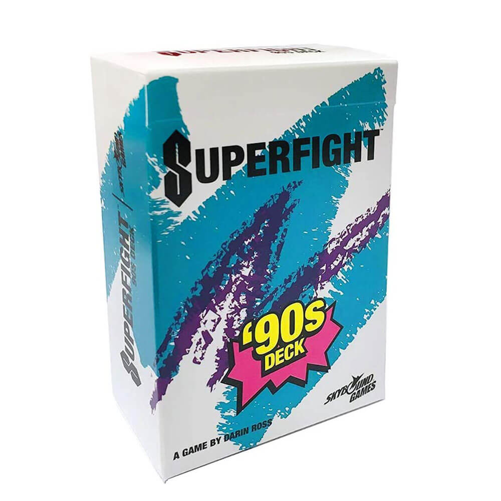 Vecht super tegen het kaartspel uit de jaren 90