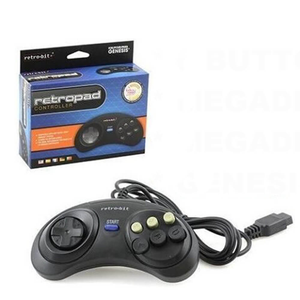 Megadrive Controller Wired 6 Button RetroPad