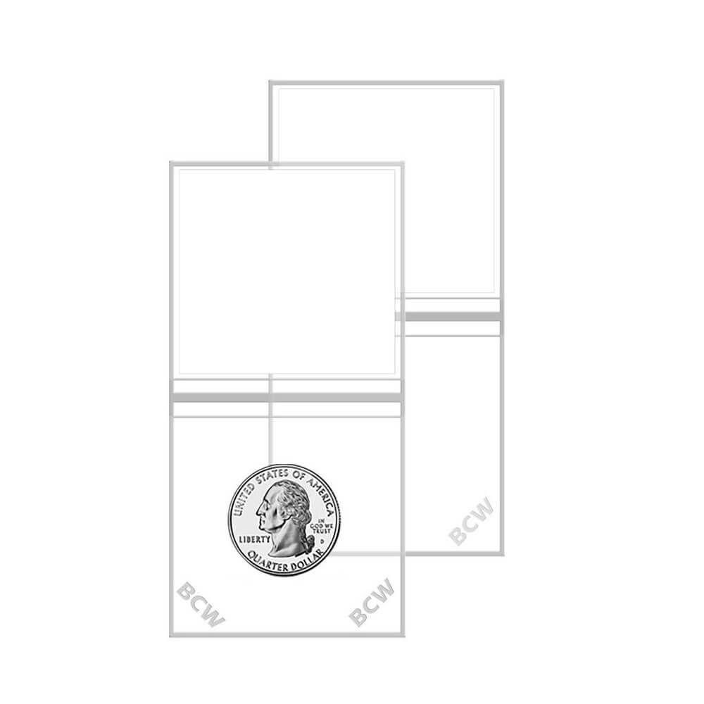 BCW Vinyl Coin Flips Double Pocket (2" x 2")