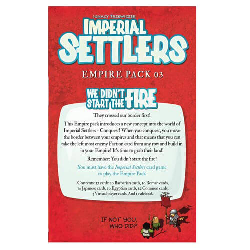 Imperial Settlers We Didn't Start The Fire Board Game