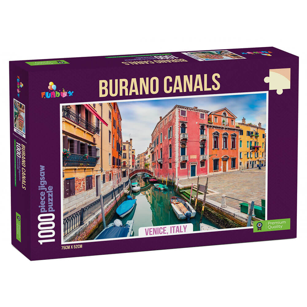 Funbox Puzzle Burano Canals Venice Italy Puzzle (1000pcs)
