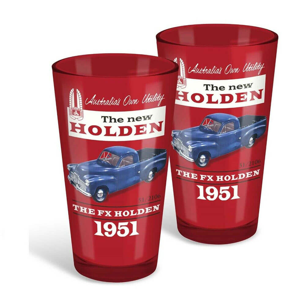 The FX Holden Ute Coloured Conical Glasses (Set of 2 )