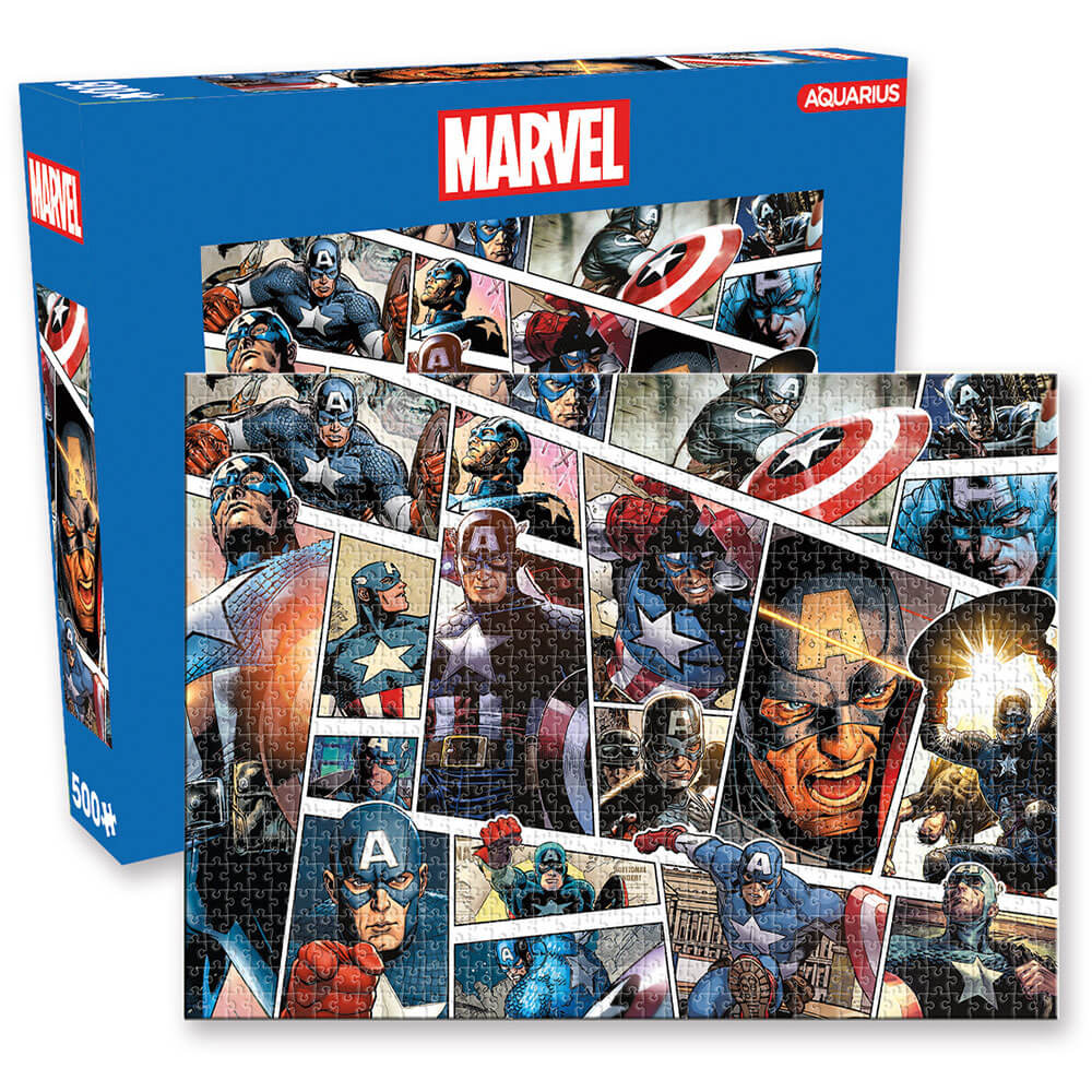 Aquarius Marvel Captain America Panels Puzzle 500pc