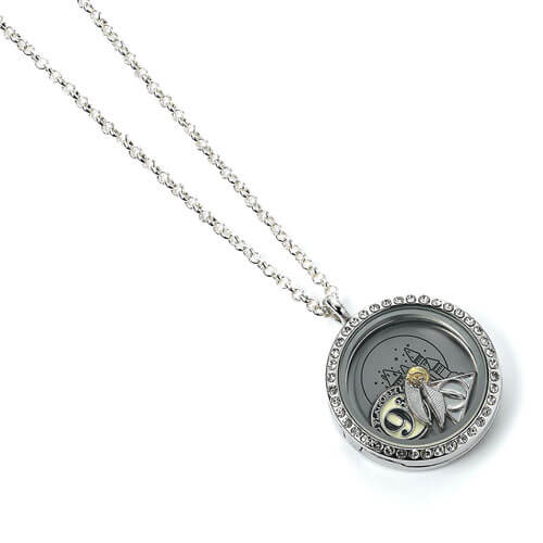 Harry Potter Floating Charm Locket Necklace with 3 Charms