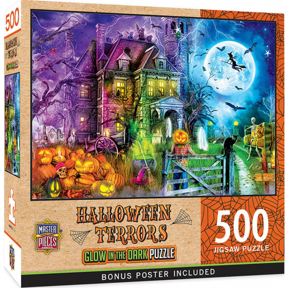 MasterPieces Halloween Terrors Glow in the Dark Puzzle 500pc