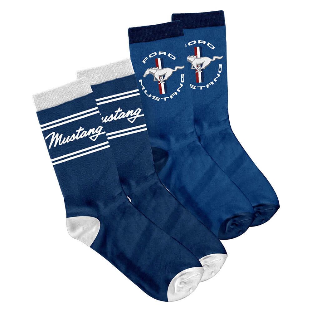 Ford Mustang Men's Navy Socks (Set of 2)