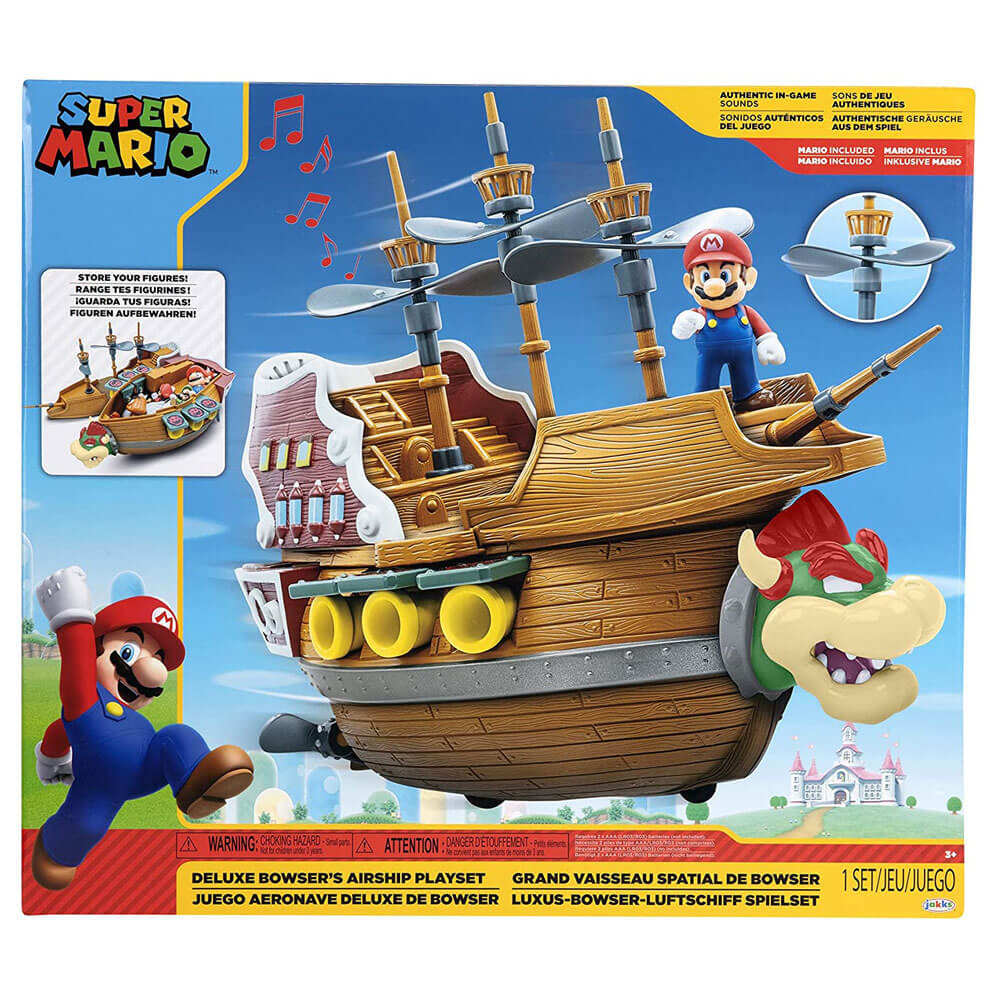 World of Nintendo Super Mario Deluxe Bowser Ship Playset