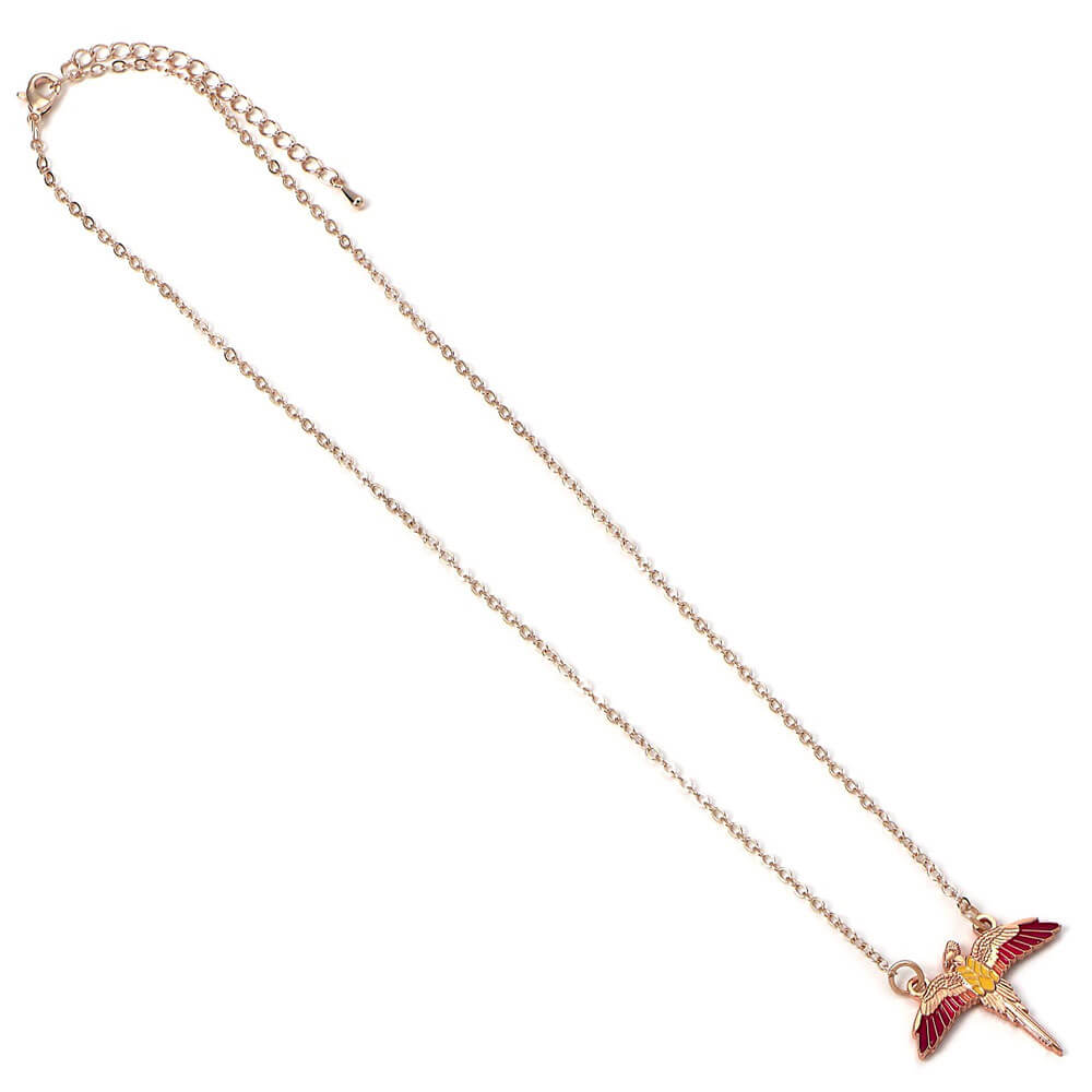 Harry Potter Fawkes Rose Gold Plated Necklace