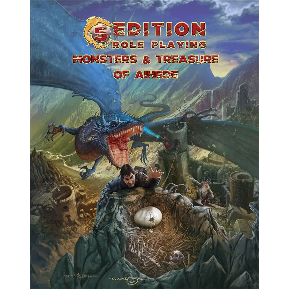 5th Edition RPG Adventures Monsters & Treasure of Aihrde