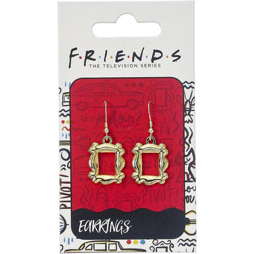 Friends Frame Gold Plated Dangle Earrings