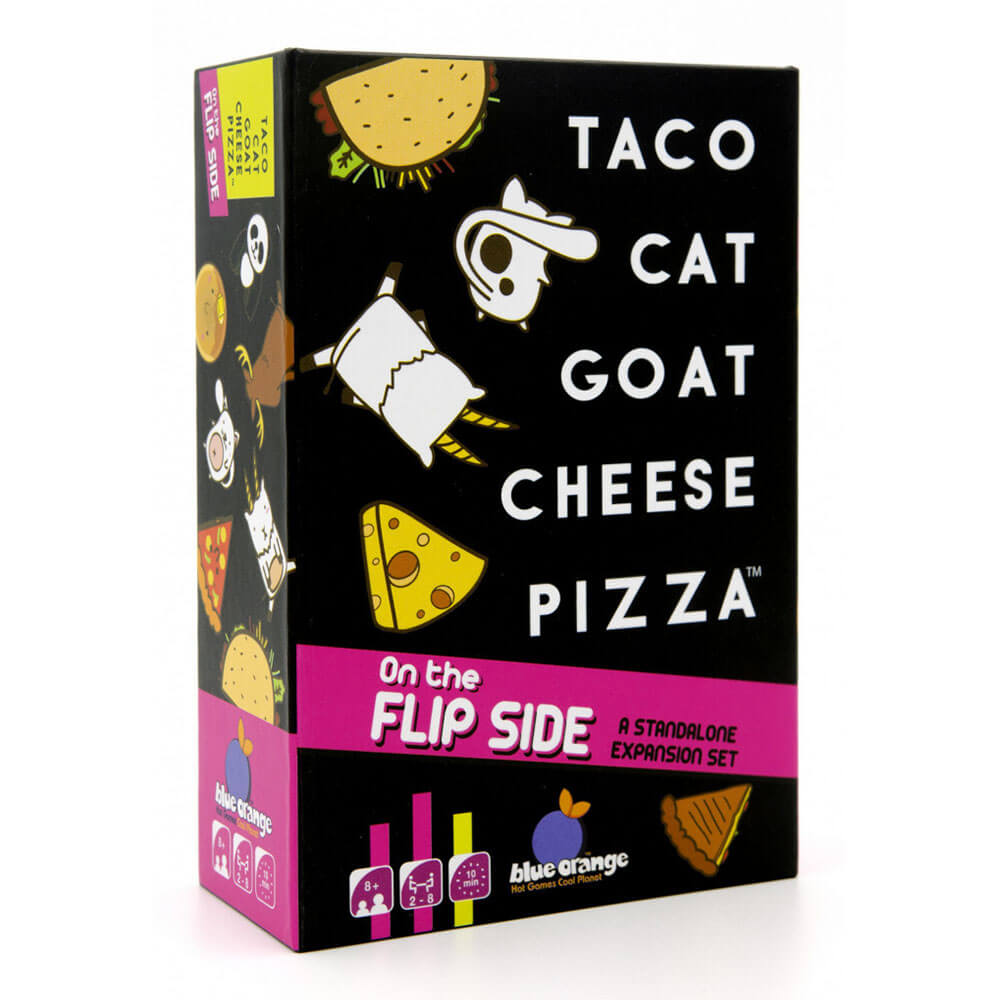 Taco Cat Goat Cheese Pizza on the Flip Side Card Game