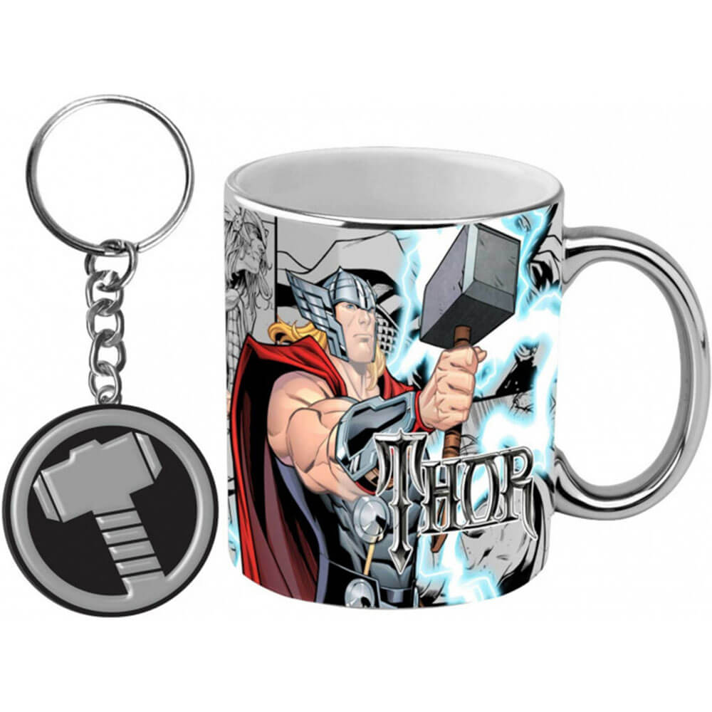 Marvel-Paket mit Kaffeetasse und Schlüsselanhänger