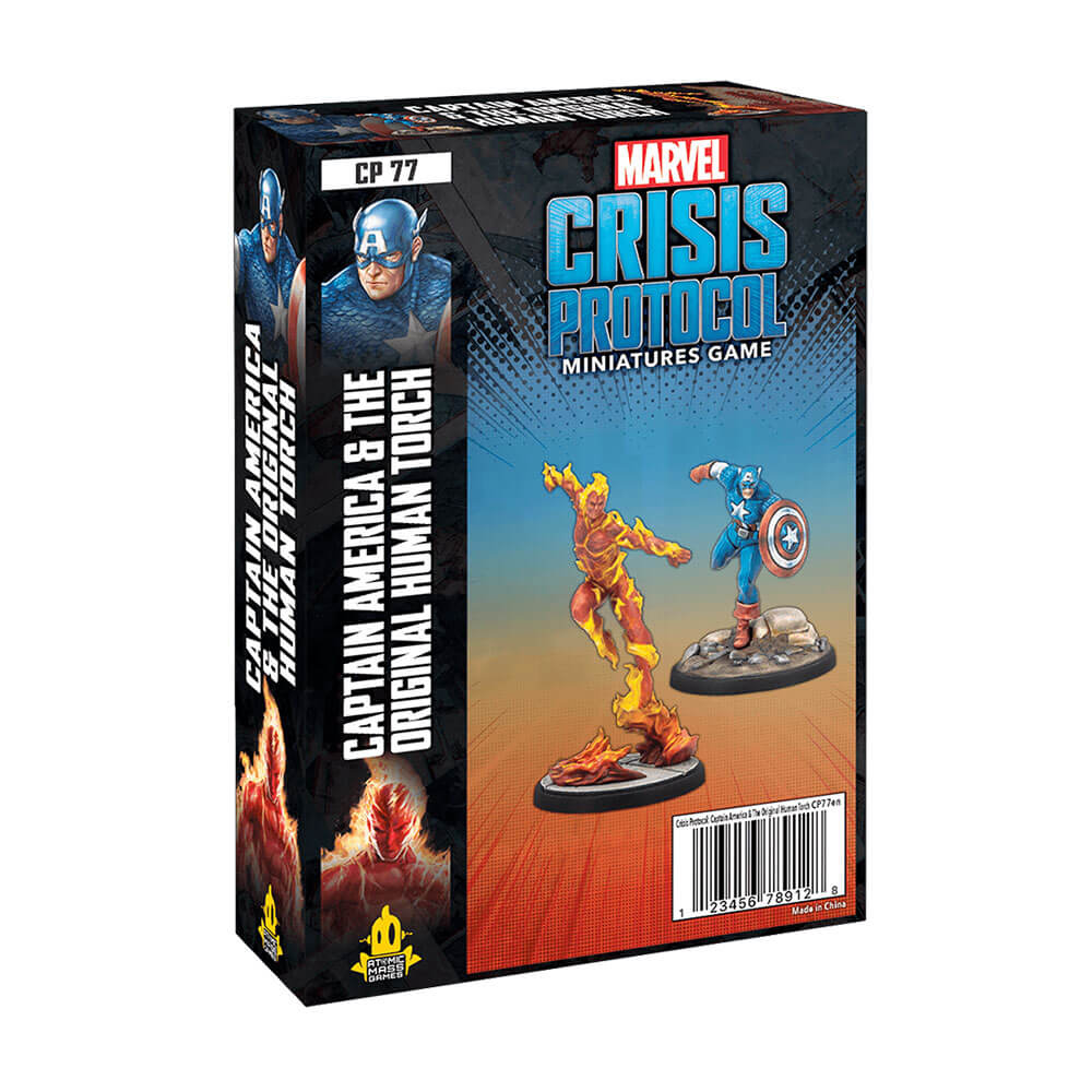 Marvel Crisis Protocol Captain America & Orginal Human Torch