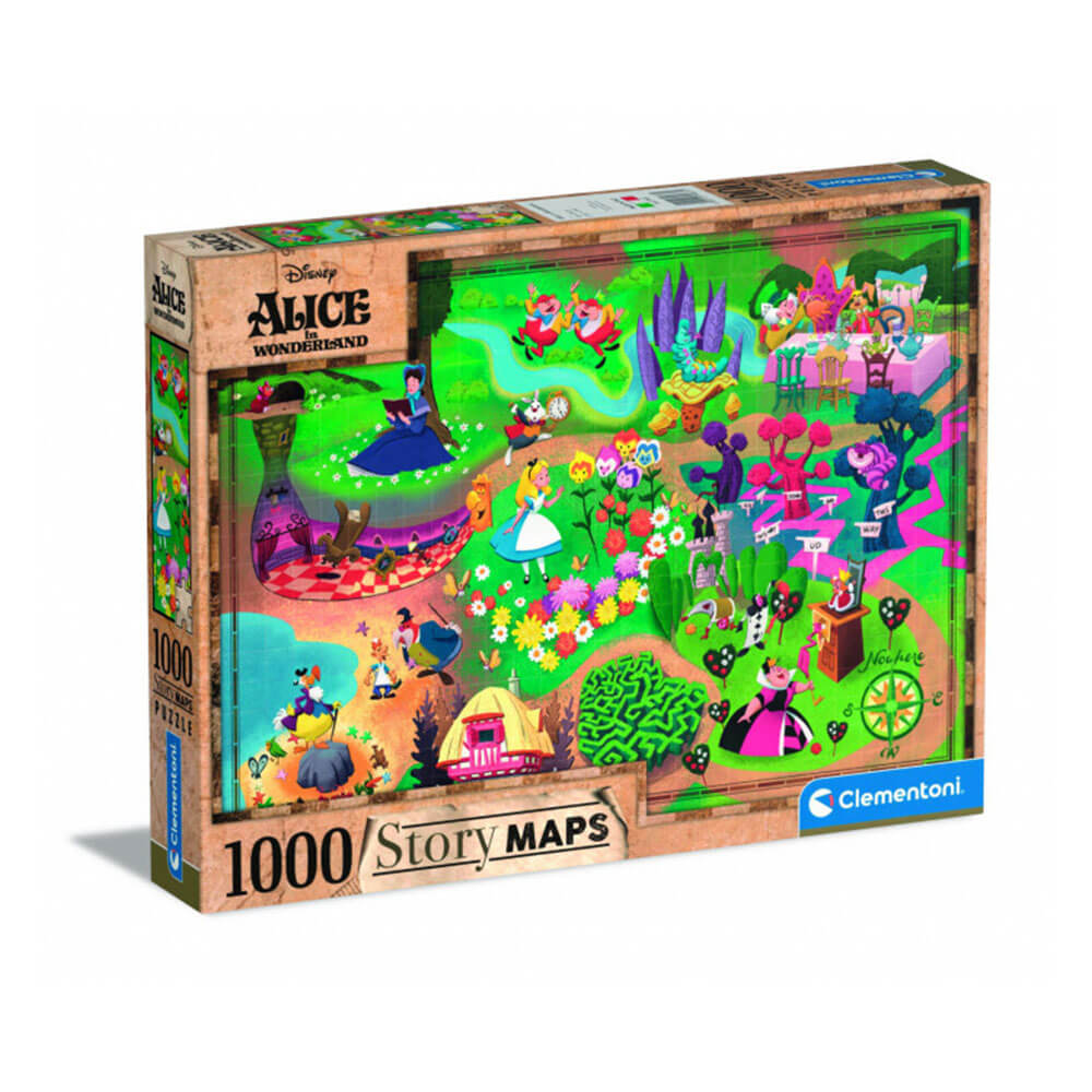 Clementoni Alice in Wonderland Story Maps Puzzle 1000pcs