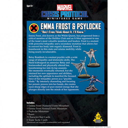 Marvel Crisis Protocol Emma Frost & Psylocke Miniature Game